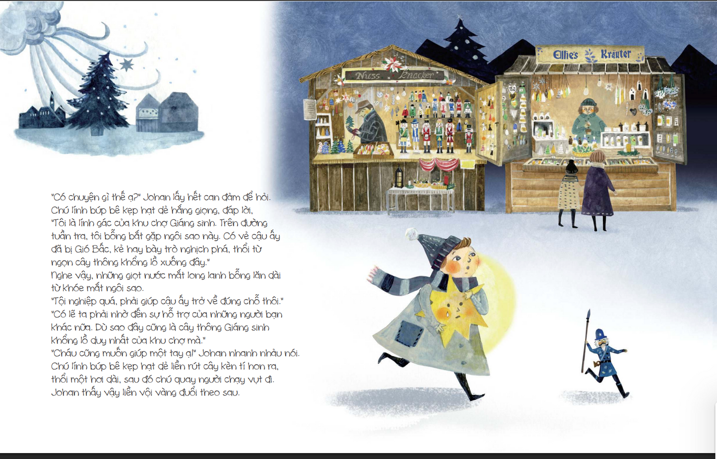 Đêm kì diệu ở khu chợ Giáng sinh| The magical night at the Christmas market in Vietnamese