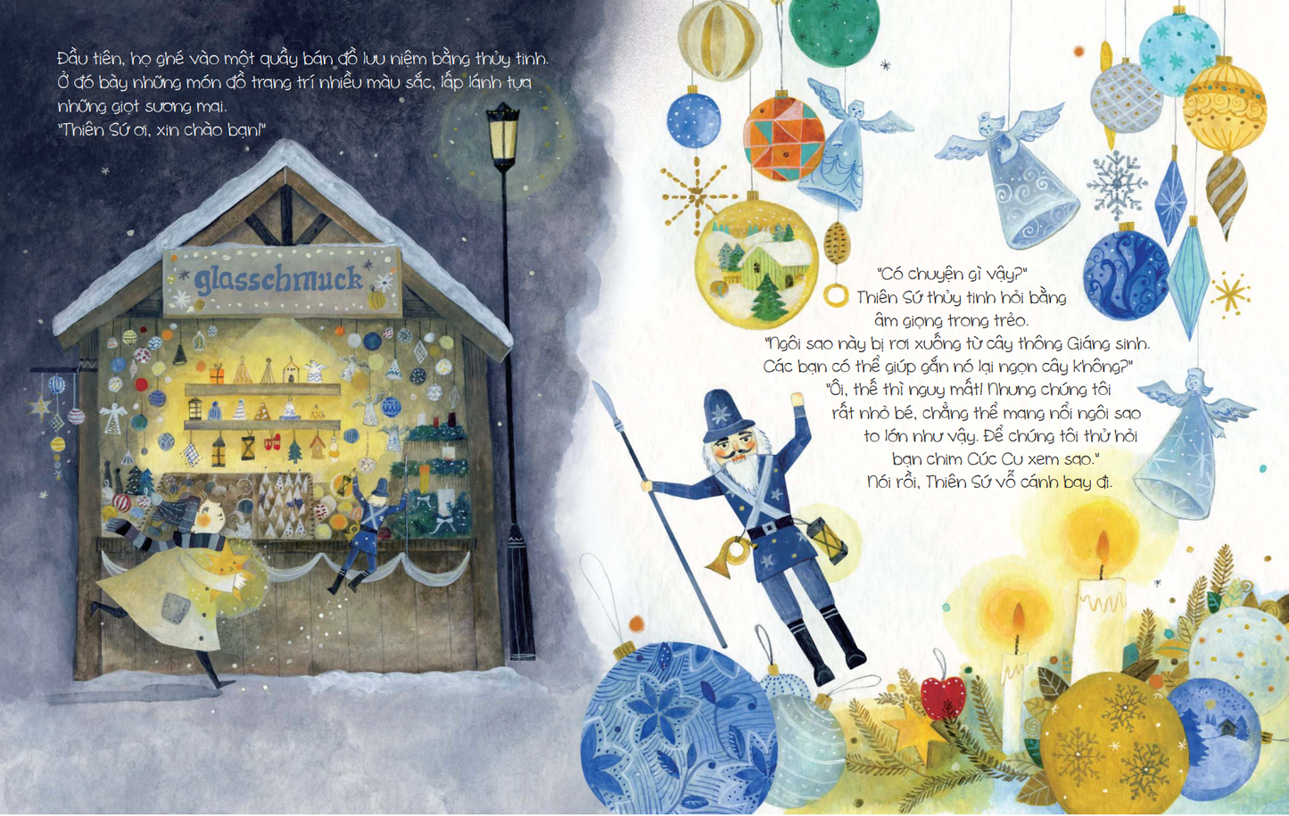 Đêm kì diệu ở khu chợ Giáng sinh| The magical night at the Christmas market in Vietnamese