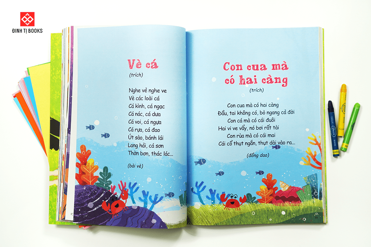 Combo 5 cuốn Thơ hay cho bé học nói (Short Vietnamese poems for children)