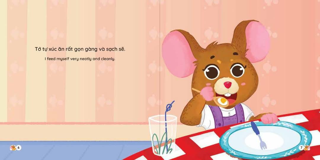 Series Ehon Song Ngữ 4 Cuốn - Chuột Bento Bé Nhỏ - Bilingual Vietnamese English Little Bento