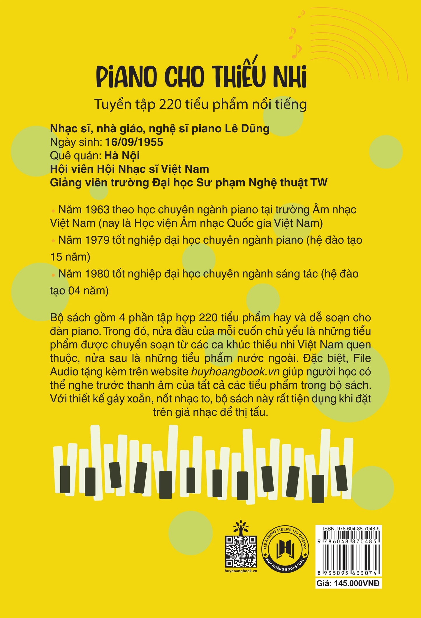 Piano Cho Thiếu Nhi - Tuyển Tập 220 Tiểu Phẩm Nổi Tiếng (Kèm File Audio) (Preorder) (Piano learning books for kids)