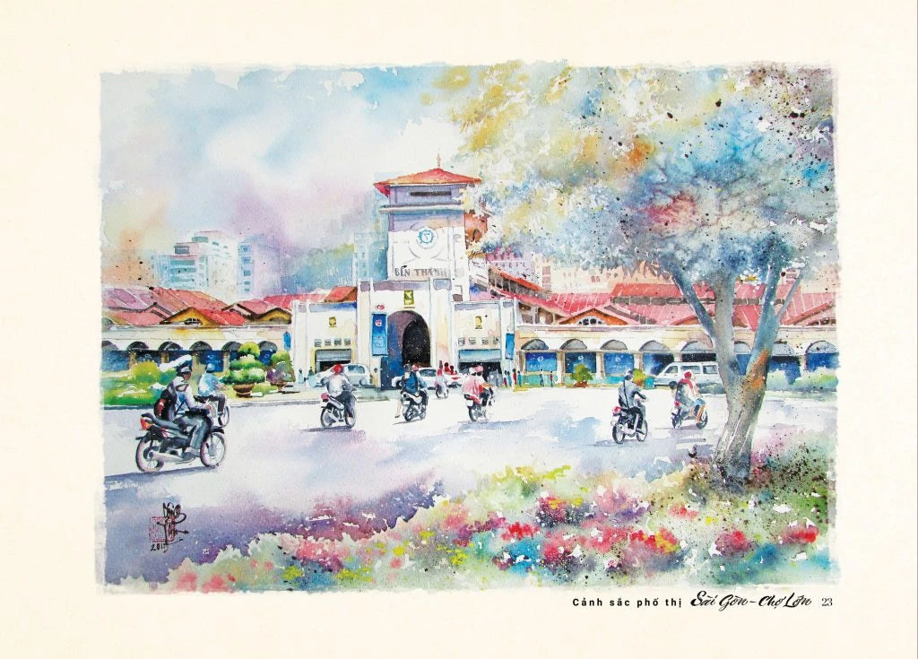 Cảnh Sắc Phố Thị Sài Gòn - Chợ Lớn (Tranh & Ký Họa) Bìa Cứng