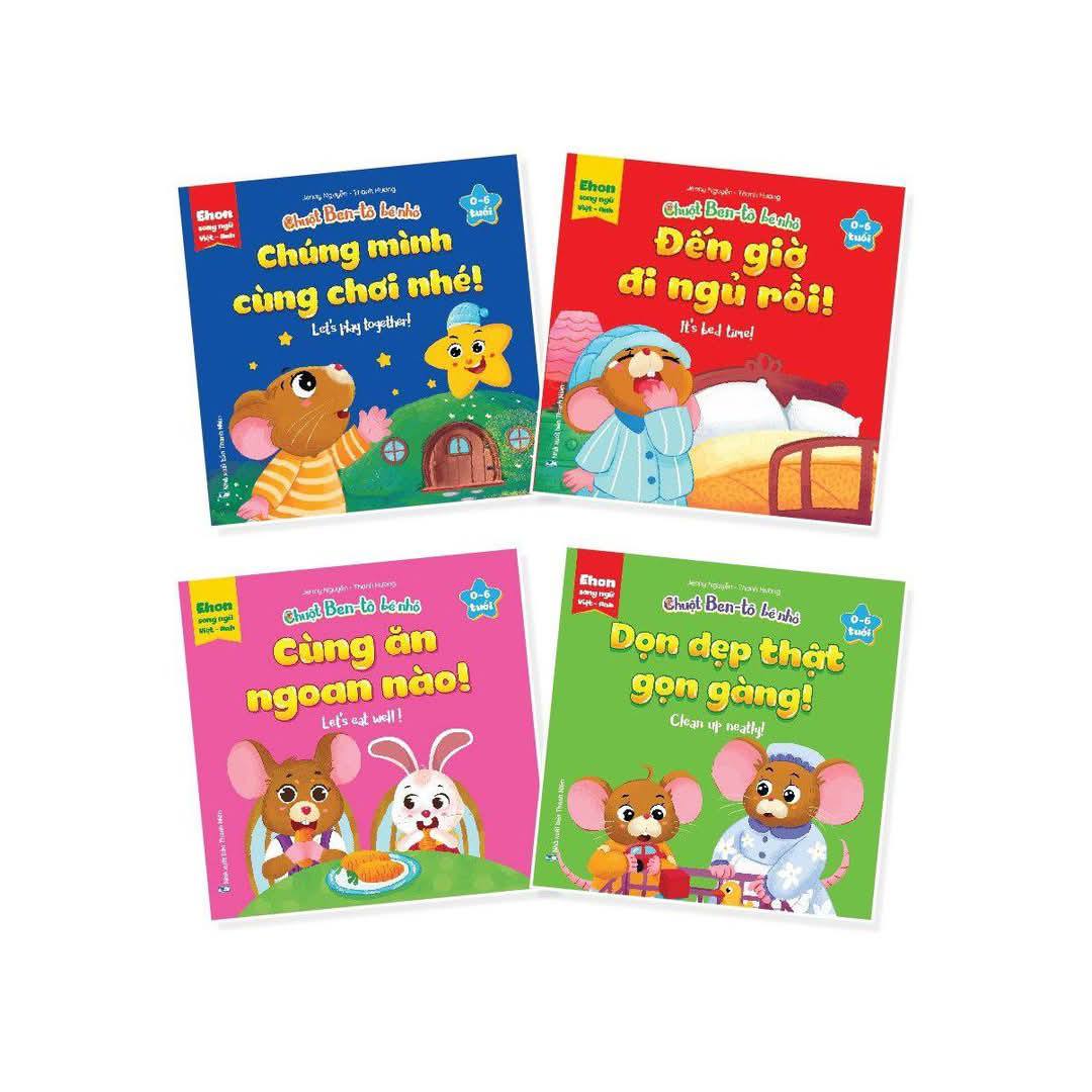 Series Ehon Song Ngữ 4 Cuốn - Chuột Bento Bé Nhỏ - Bilingual Vietnamese English Little Bento