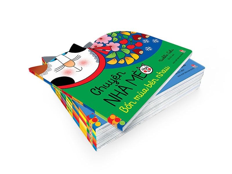 Combo 7 cuốn Chuyện nhà mèo (sách bìa cứng)| Stories of the cat family Combo 7 boardbooks