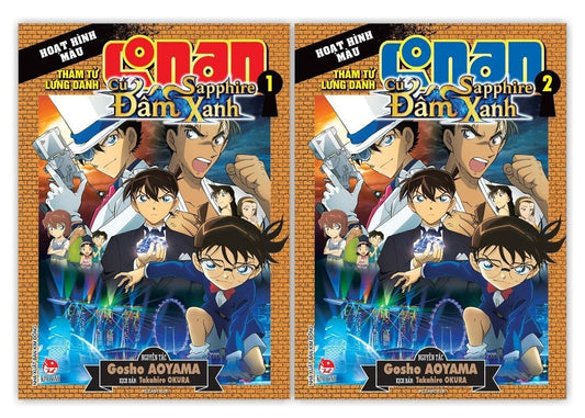 Combo Thám Tử Lừng Danh Conan - Hoạt Hình Màu - Cú Đấm Sapphire Xanh 2 cuốn