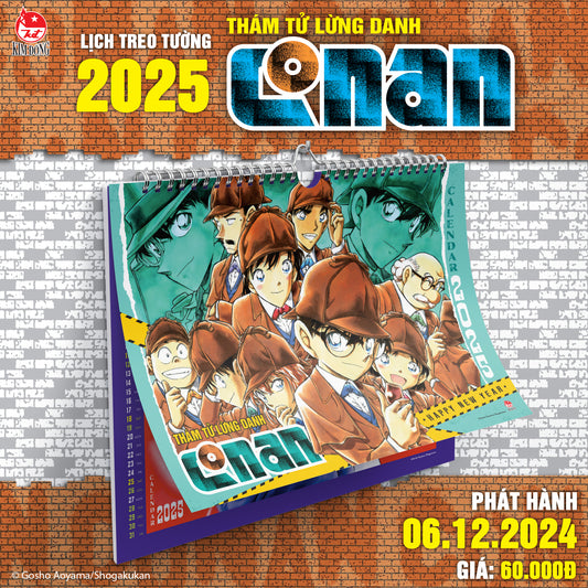 Lịch treo tường Conan 2025 (Detective Conan Wall Calendar 2025)