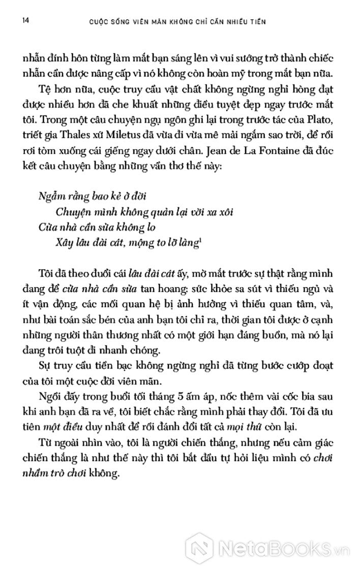 CUỘC SỐNG VIÊN MÃN KHÔNG CHỈ CẦN NHIỀU TIỀN