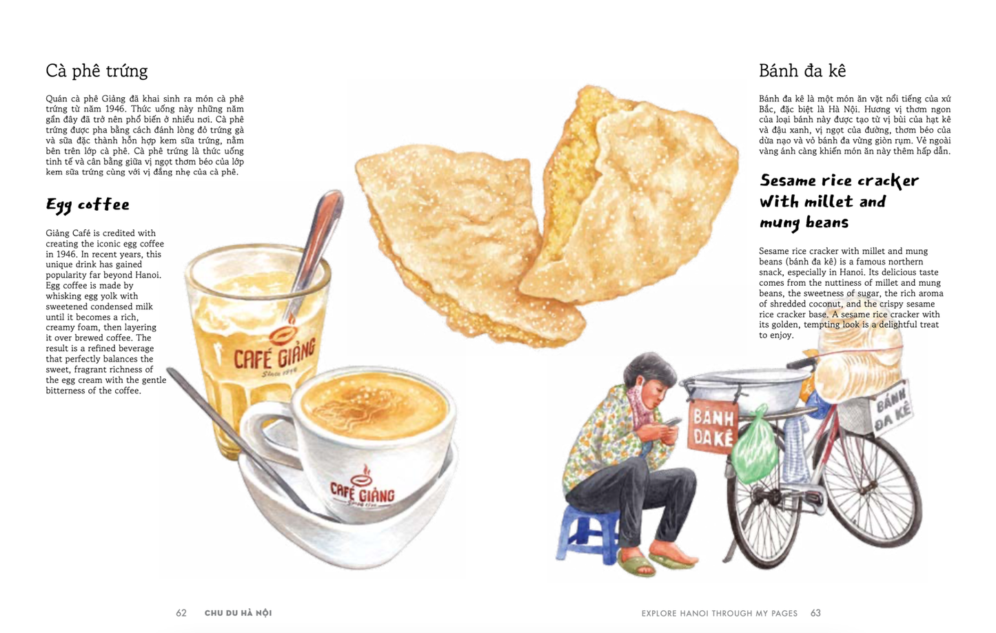 Chu Du Hà Nội| Explore Hanoi a bilingual book by Lerin (hard cover)| Vietnam Traveling book