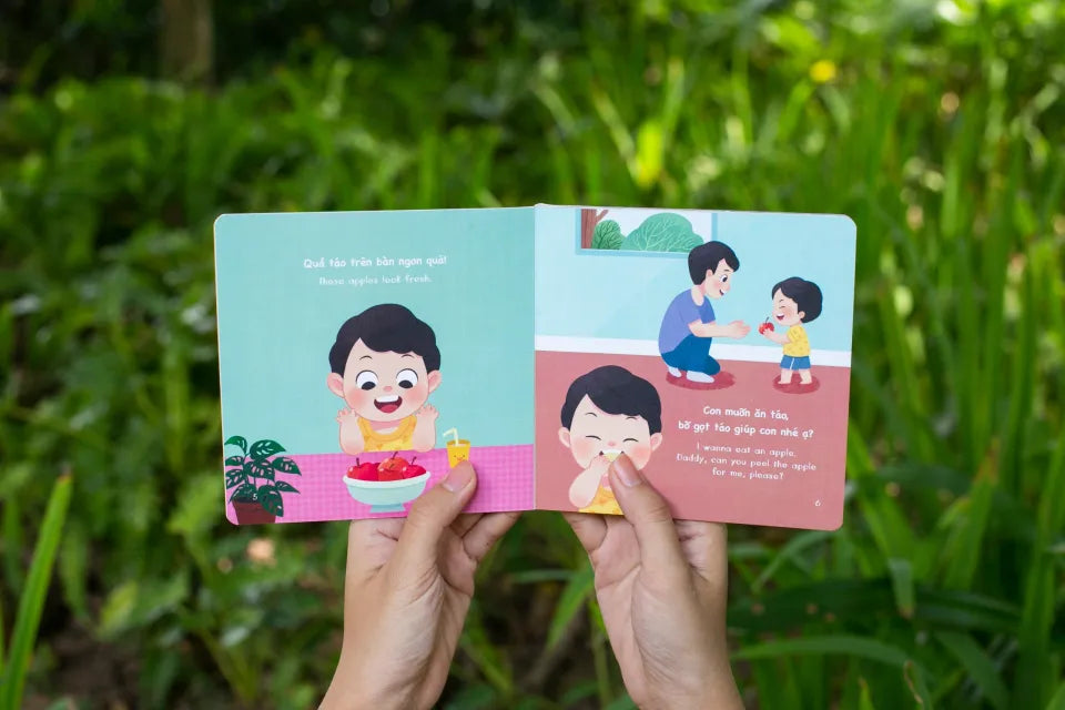 Combo Bé Học Giao Tiếp Bilingual Book Set | 8 Vietnamese-English Books for Toddlers | Sách Phát Triển Ngôn Ngữ 0-3 Tuổi|