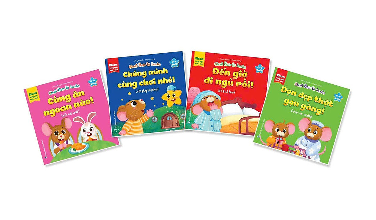 Series Ehon Song Ngữ 4 Cuốn - Chuột Bento Bé Nhỏ - Bilingual Vietnamese English Little Bento