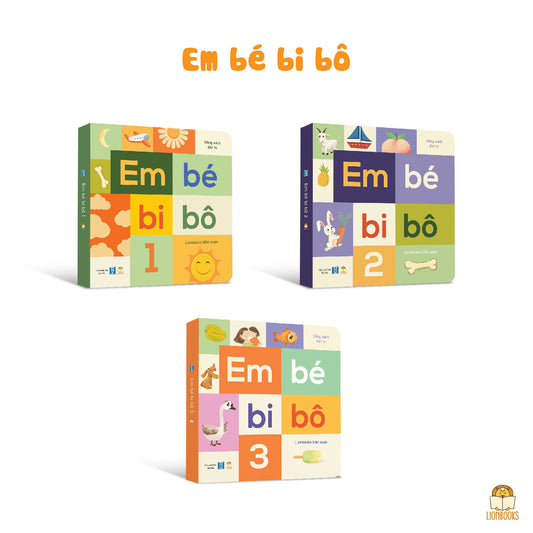 Em Bé Bi Bô 3-Book Set | Vietnamese Pronunciation & Vocabulary Books for Toddlers