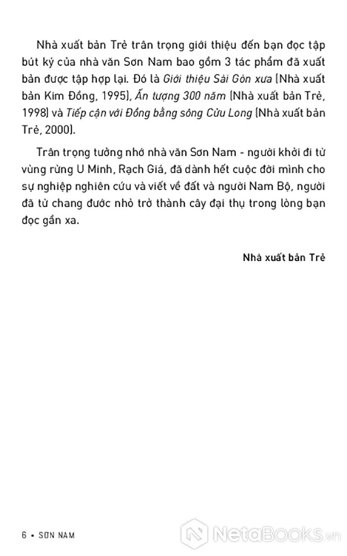 Giới thiệu Sài Gòn xưa Ấn tượng 30 năm Tiếp cận với đồng bằng sông cửu long