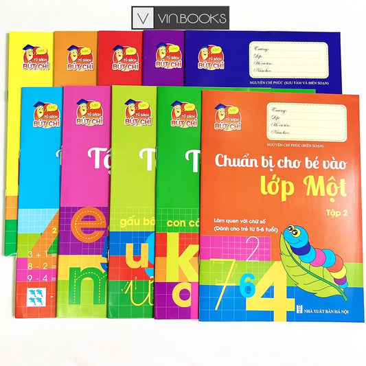 Bộ sách hành trang cho bé vào lớp 1| Vietnamese School Readiness Workbook Set (10 Books)