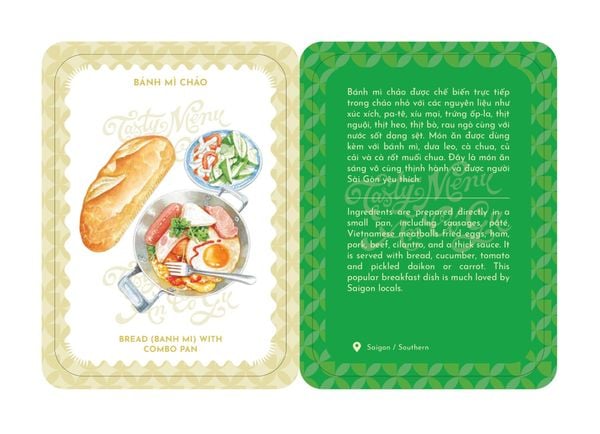 Tasty Menu-- Vietnamese food gamecard in Bilingual