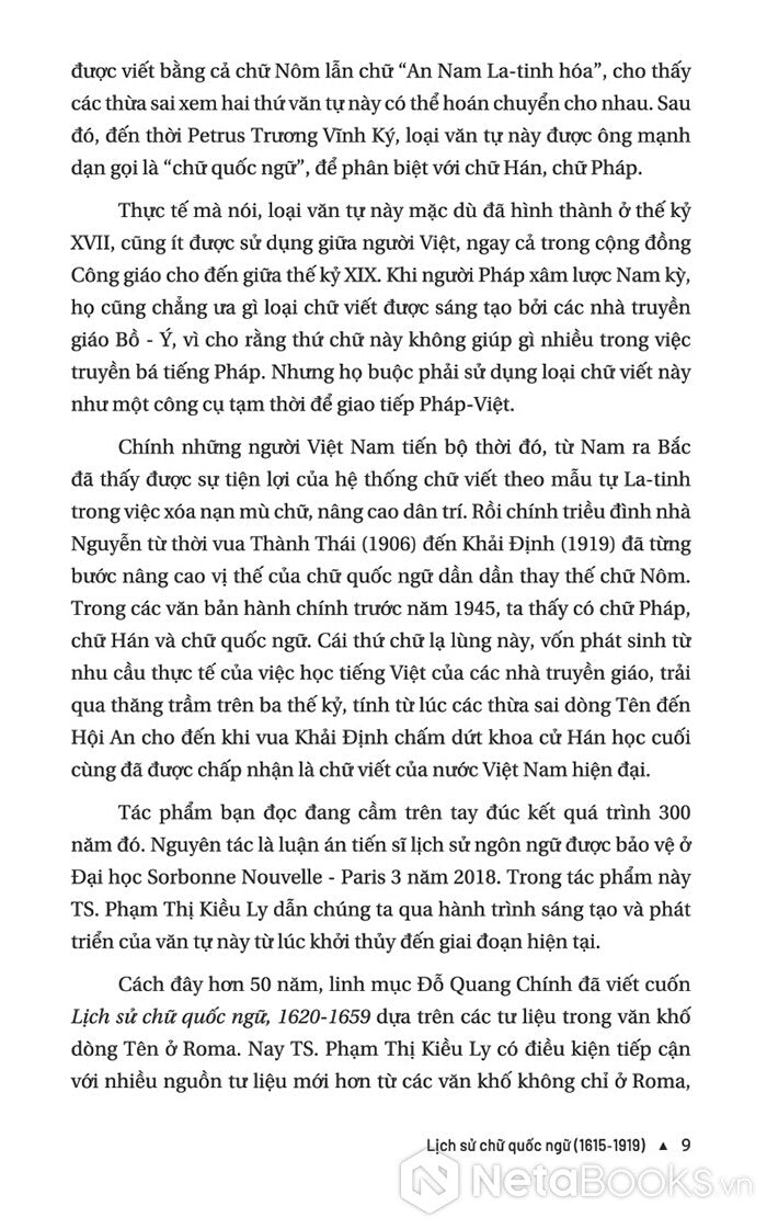 Lịch Sử Chữ Quốc Ngữ (1615-1919) - Phạm Thị Kiều Ly