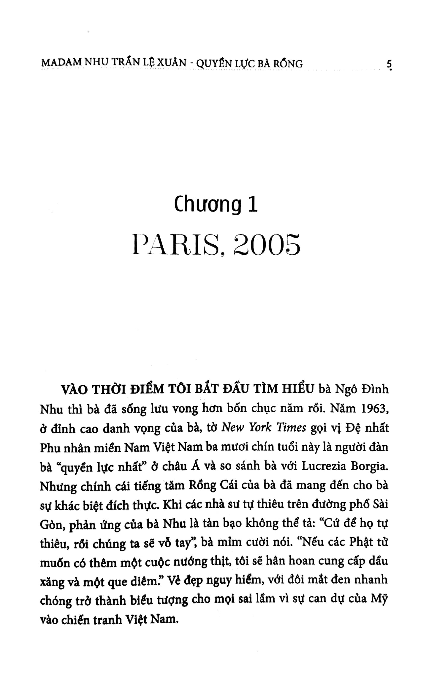 Madam Nhu Trần Lệ Xuân Quyền lực bà rồng
