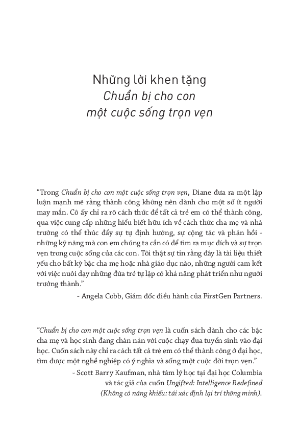 CHUẨN BỊ CHO CON MỘT CUỘC SỐNG TRỌN VẸN