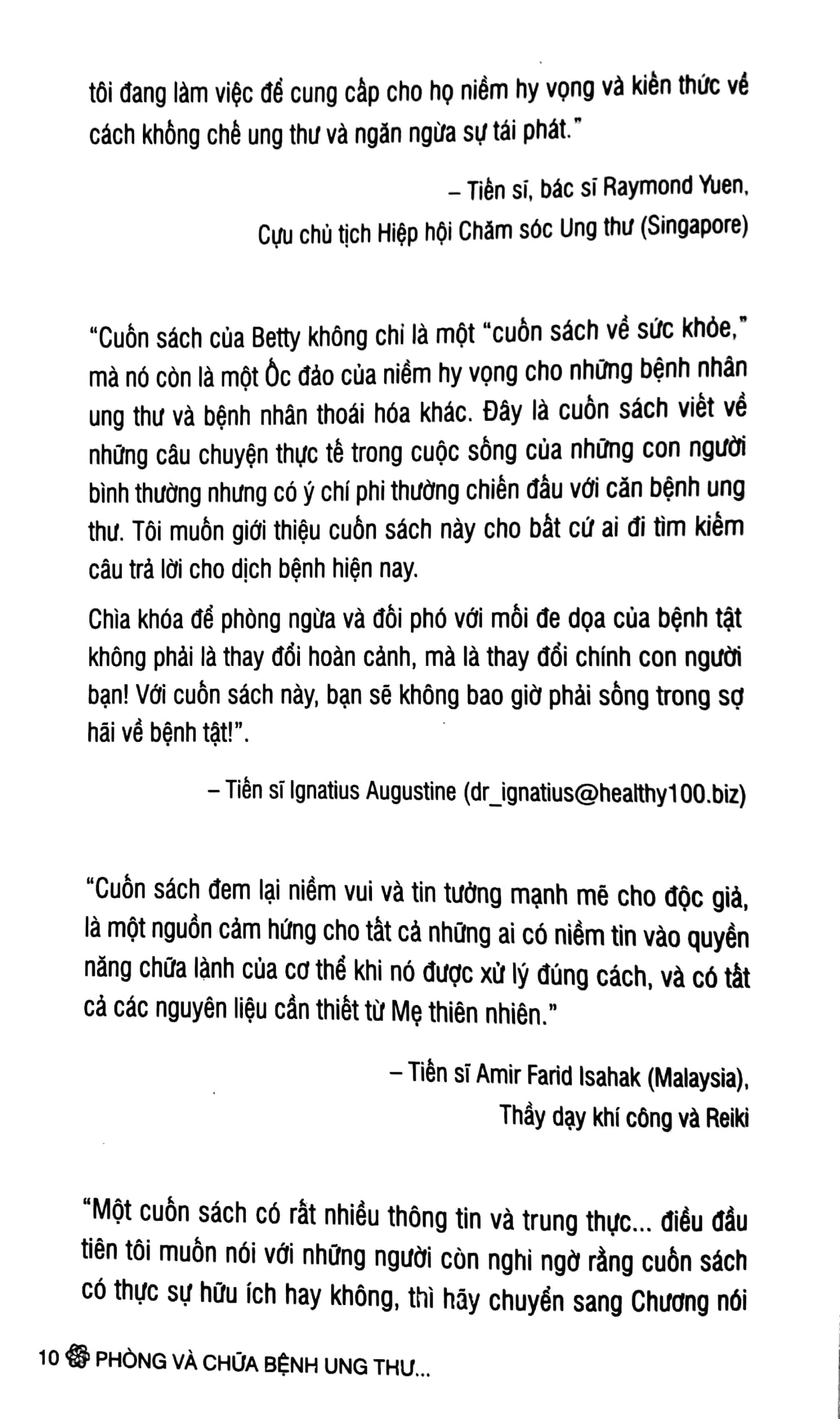 Phòng và chữa bệnh ung thư theo phương pháp tự nhiên