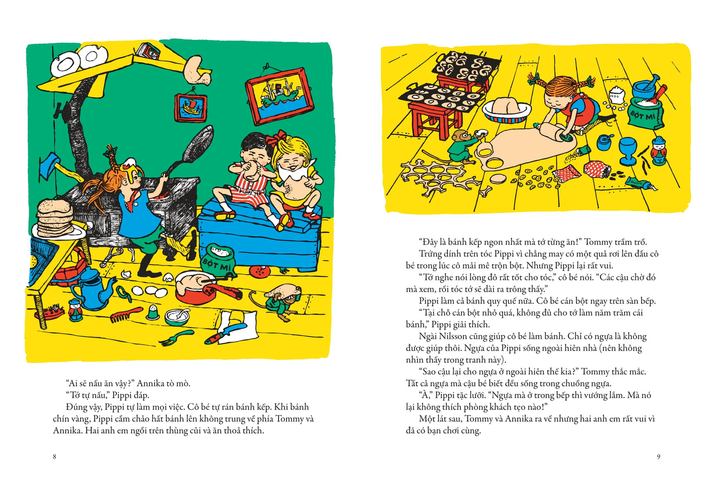 Combo Pippi Tất Dài (4 cuốn) Astrid Lindgren Minh hoạ bởi Ingrid Vang Nyman