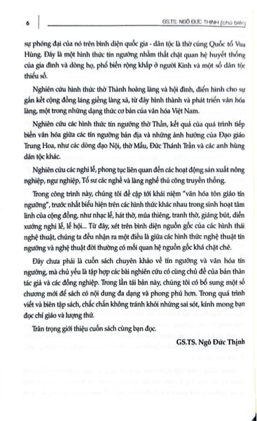 Tín Ngưỡng Và Văn Hóa Tín Ngưỡng Ở Việt Nam - GS TS Ngô Đức Thịnh [preorder]