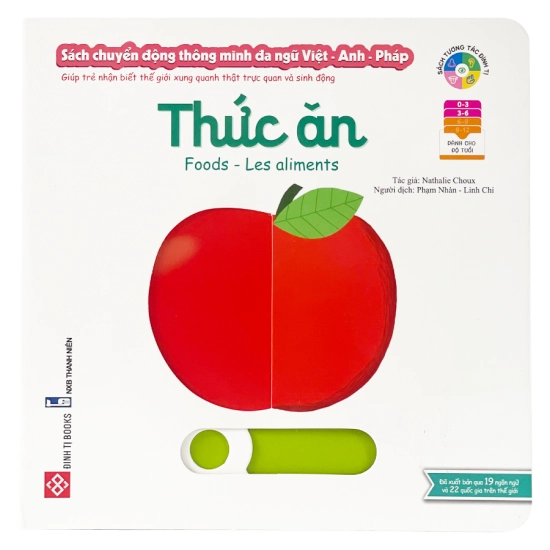 Sách tương tác chuyển động đa ngôn ngữ |Interactive Lift-the-Flap Moving Books (Vietnamese-English-French) | Kididoc Series 0-6