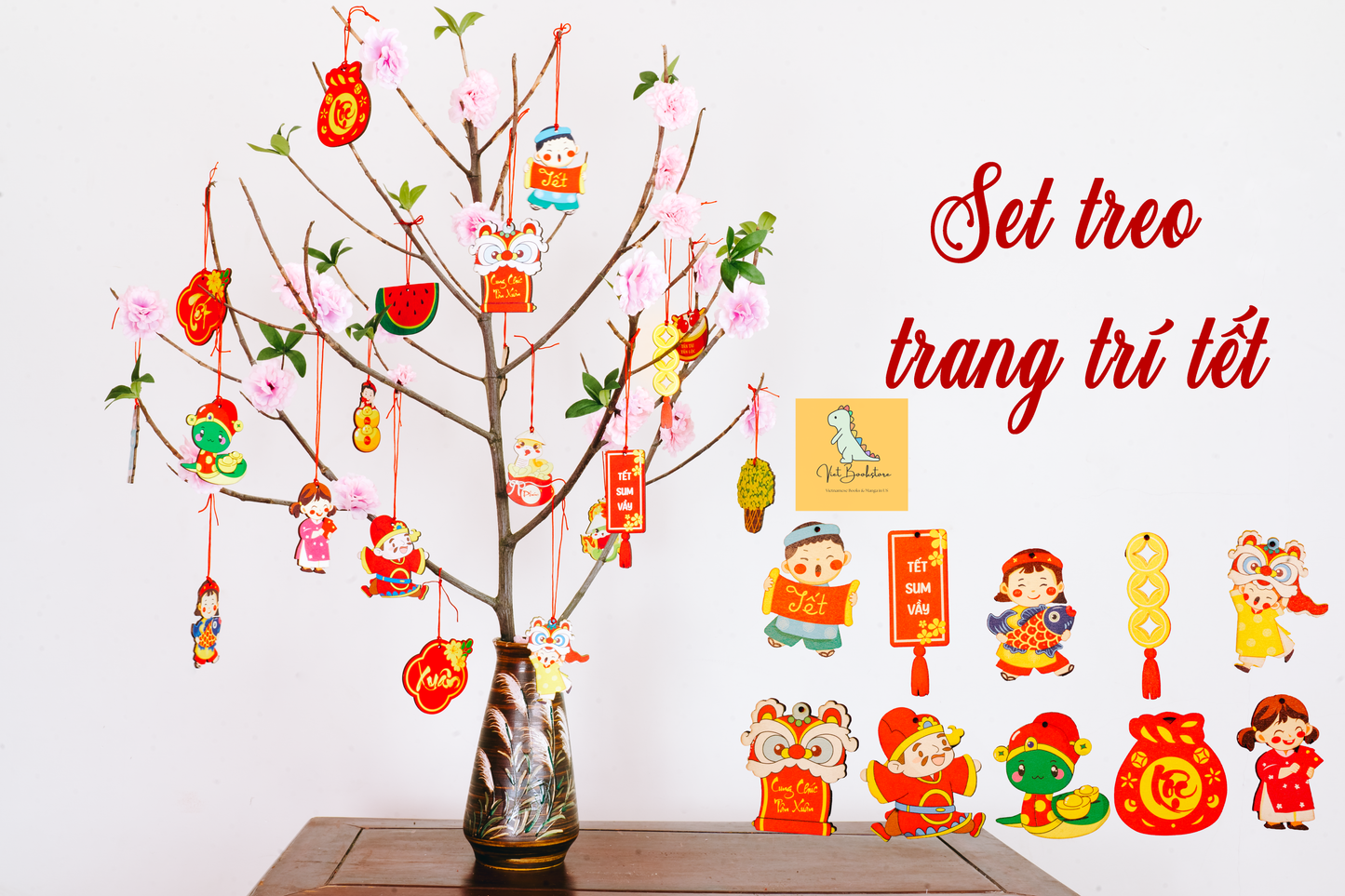 wooden decoration set