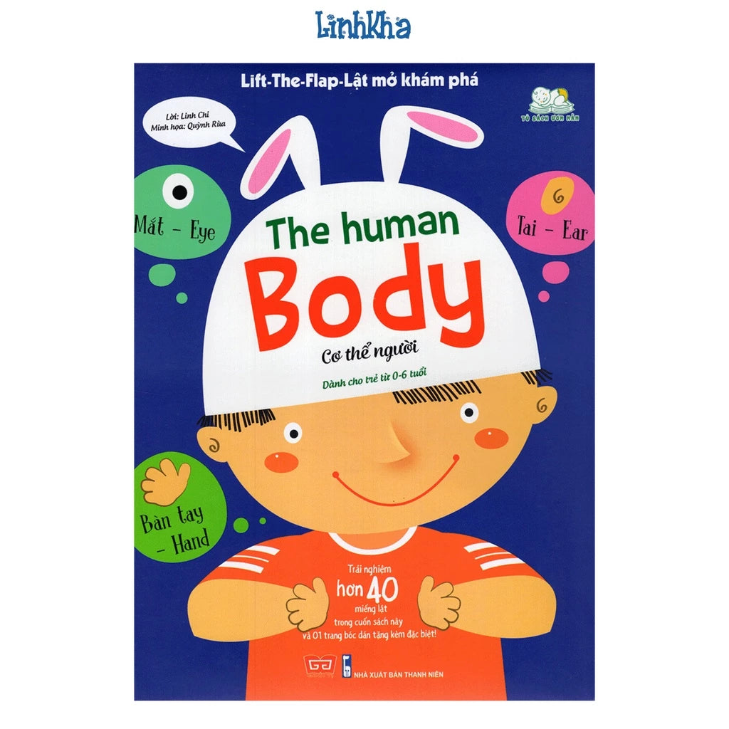 Lift-The-Flap Bilingual Vietnamese BoardBooks for Children (First words book, Animals, Body, stuff around the house, ABC Vietnamese) Sách tương tác lật mở cho bé từ 2-6 tuổi