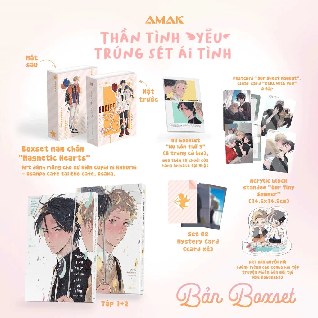 Combo Manga - Thần Tình Yêu Trúng Sét Ái Tình - Tập 1 + Tập 2 (Bộ 2 Tập) - Bản Boxset / bản Thường