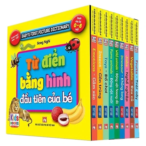 Combo Baby's First Picture Dictionary bilingual Vietnamese English- Từ Điển Bằng Hình Đầu Tiên Của Bé (Song ngữ Anh-Việt) (Bộ 9 cuốn)