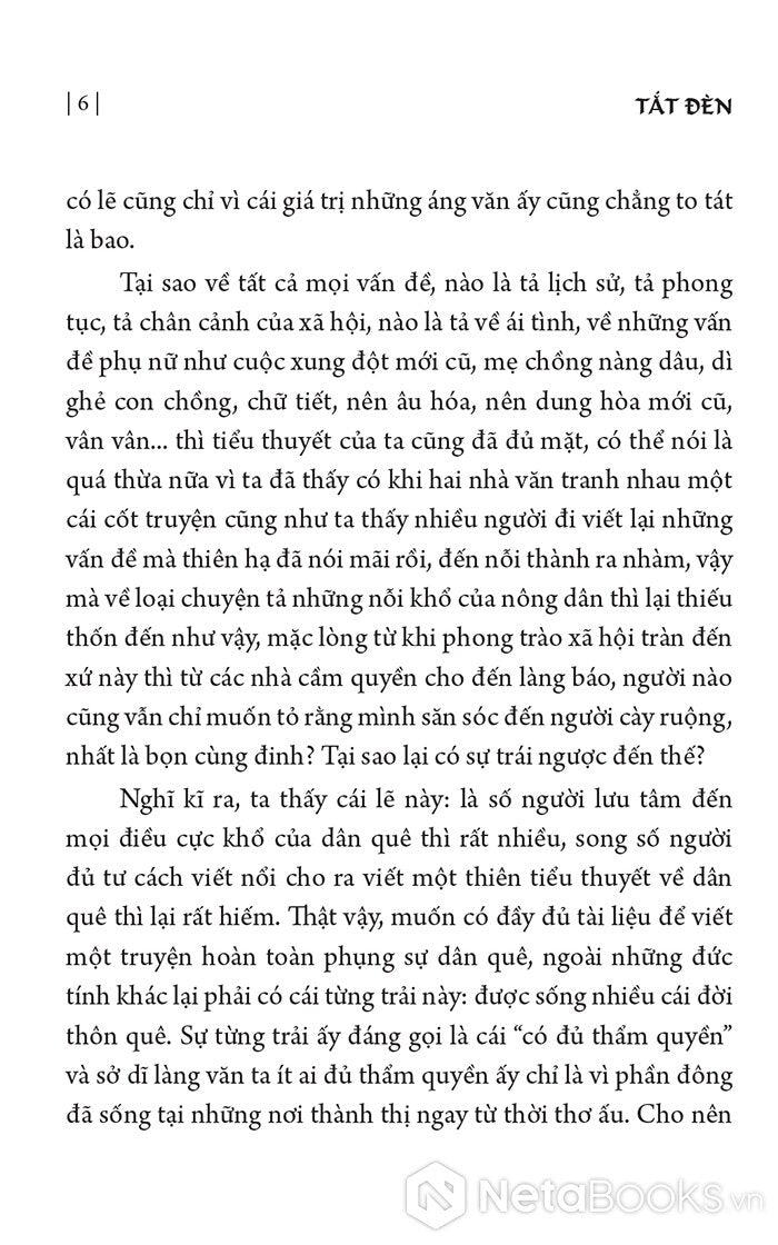 Tắt Đèn - Ngô Tất Tố (Preorder)