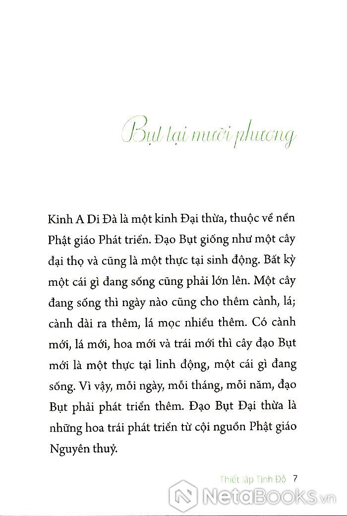 Thiết lập tịnh độ : Kinh A di đà thiền giải (Thích Nhất Hạnh)
