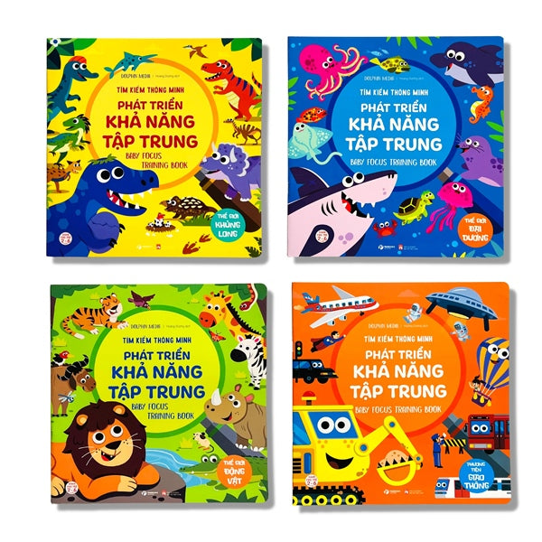 Combo 4 cuốn Tìm kiếm thông minh (Baby focus training books Vietnamese edition)