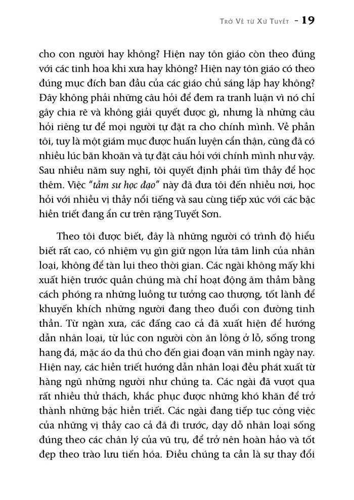 Trở Về Từ Xứ Tuyết (Tái Bản 2019) - Nguyên Phong