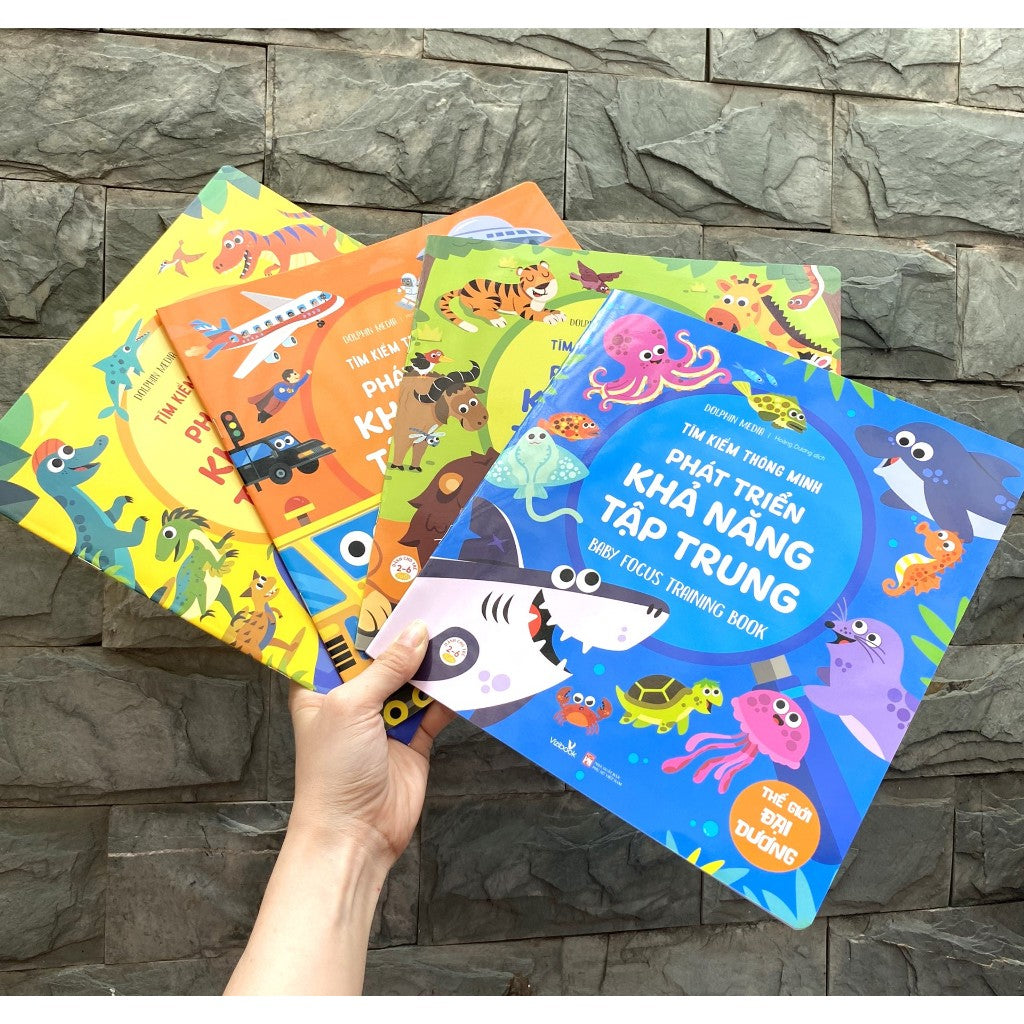 Combo 4 cuốn Tìm kiếm thông minh (Baby focus training books Vietnamese edition)