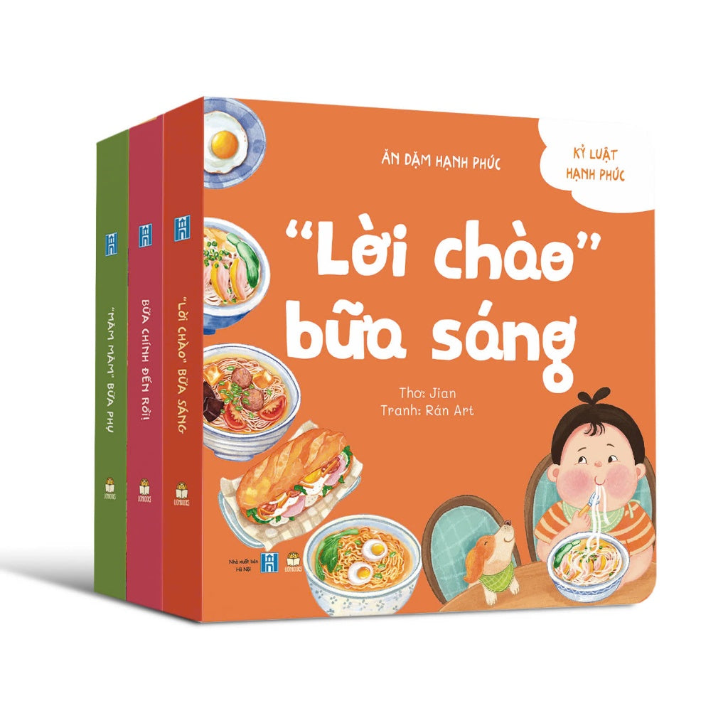 Bộ 3 cuốn sách Bữa ăn Hạnh phúc dành cho bé| Happy Mealtime 3 Vietnamese Poetry Books for Kids