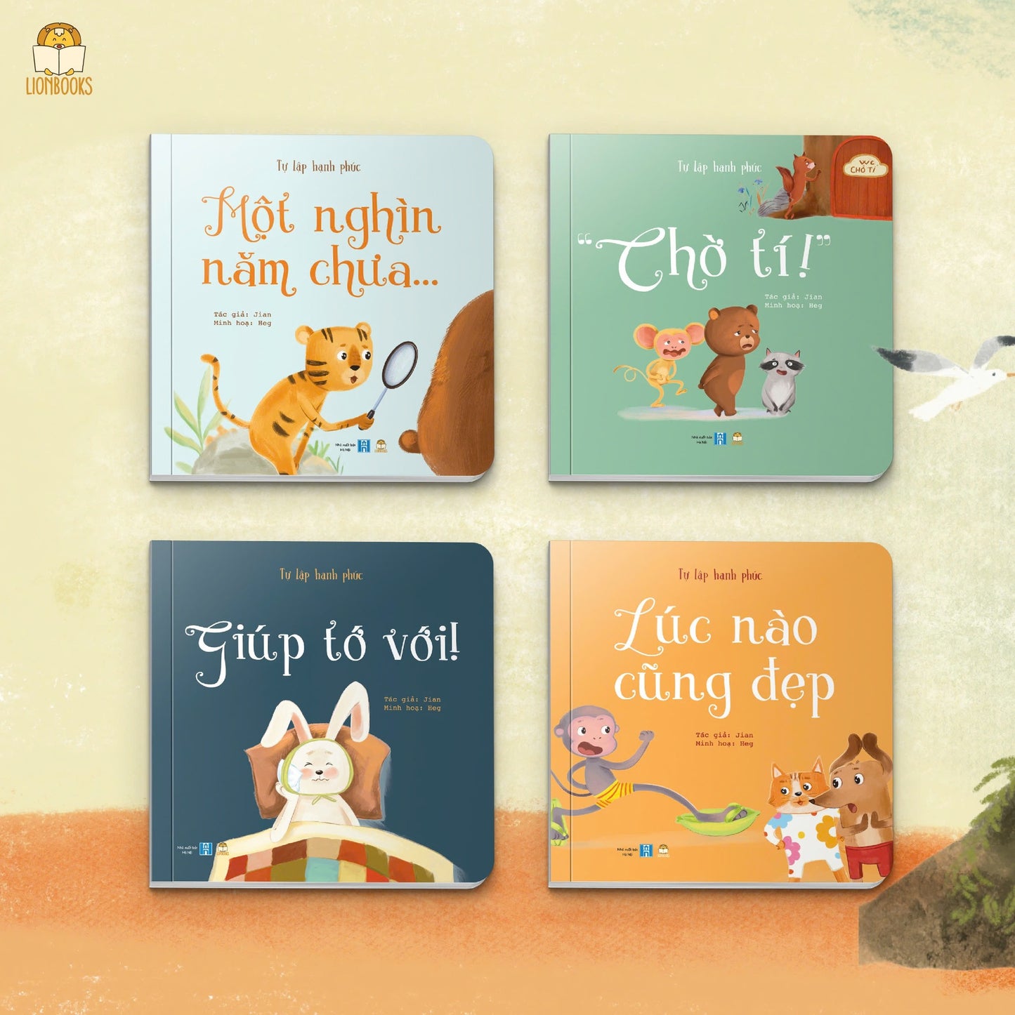 Bộ 4 cuốn sách Tự lập hạnh phúc| Happy Independence Books for children in Vietnamese