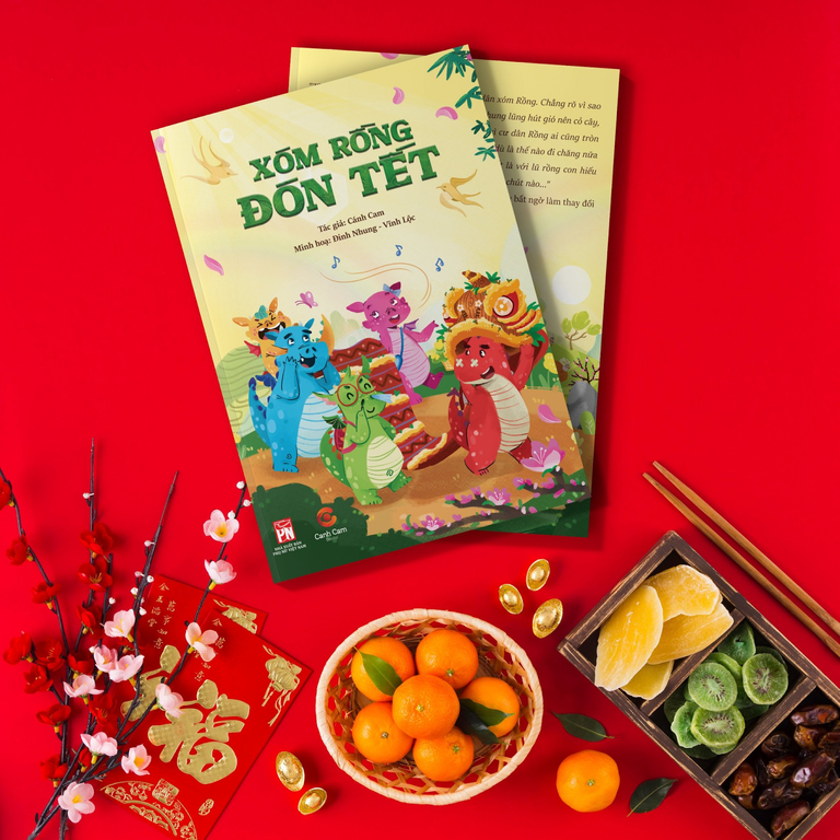 Xóm Rồng đón Tết—A Vietnamese book about Tết, the year of dragon