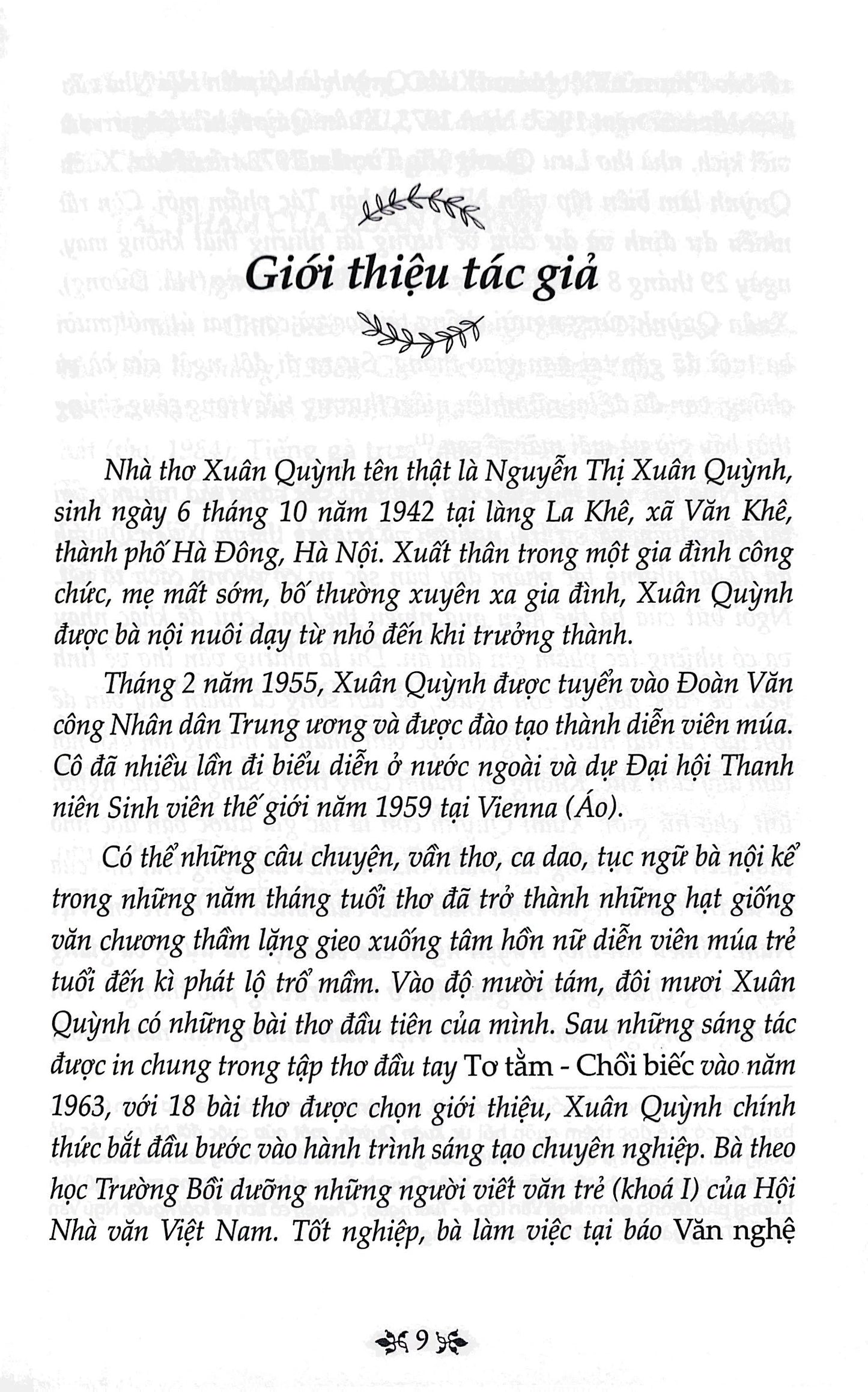 Văn Học Trong Nhà Trường - Thơ Xuân Quỳnh