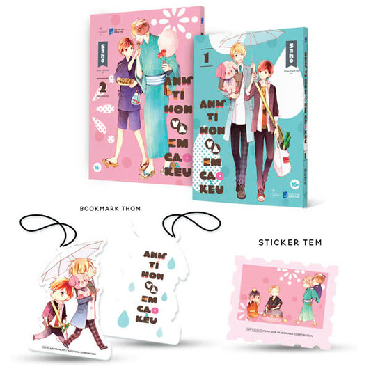 Bộ Manga - Anh Tí Hon Và Em Cao Kều - Tập 1 + Tập 2 (Bộ 2 Tập) - Bản Đặc Biệt