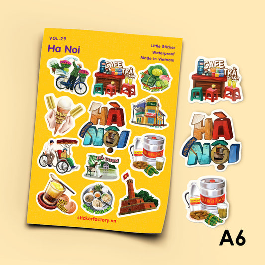 Hanoi Little A6 Stickers Set