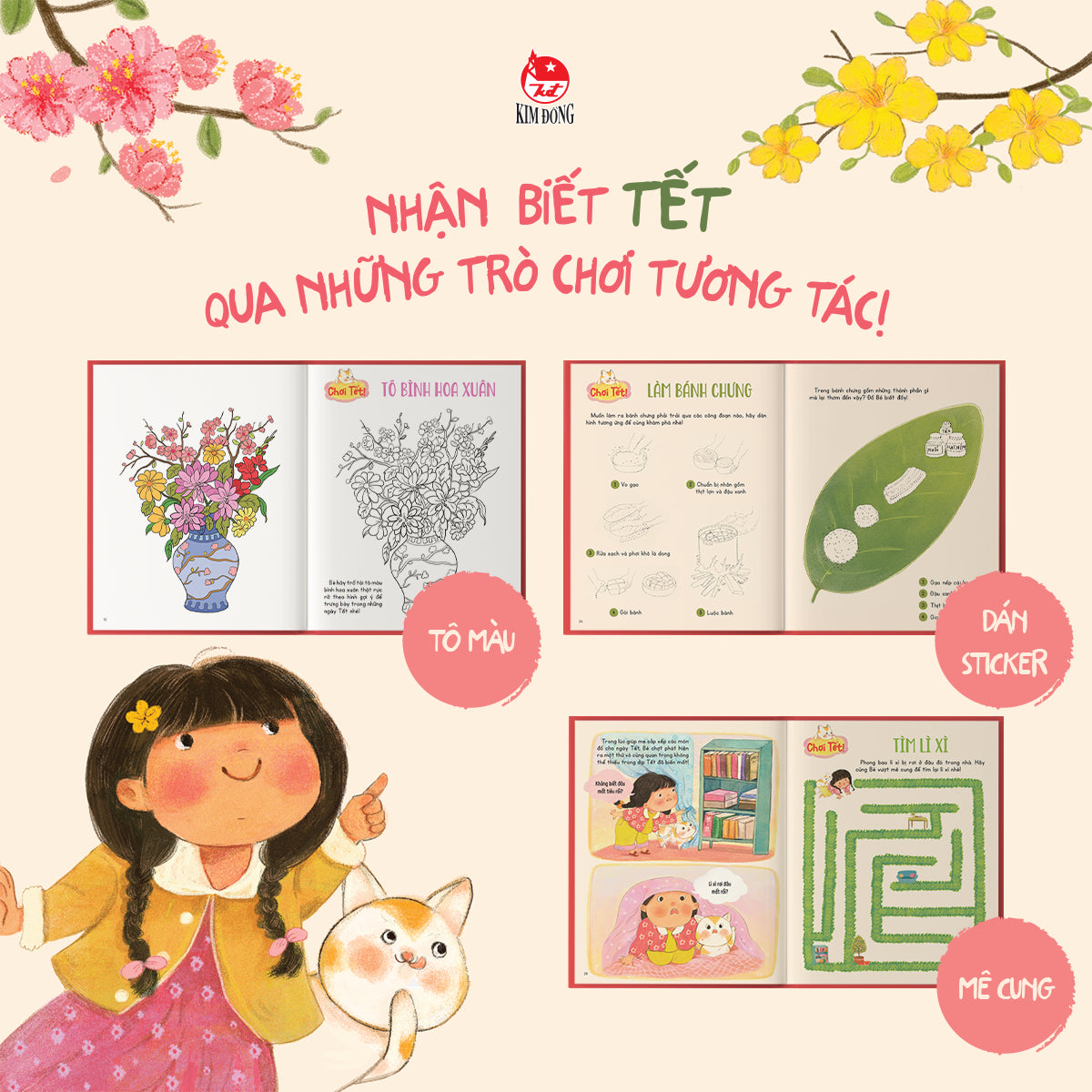 Nhâm Nhi Tết Quí Mão Bìa Cứng—The Tết book for the Year of Cat 2023 for children (Hard Cover)