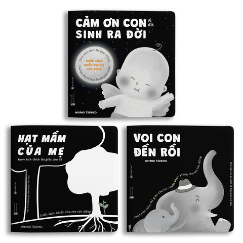 Bộ sách Ehon Cảm ơn con 3 cuốn| Combo 3 Ehon books Thank you my dear